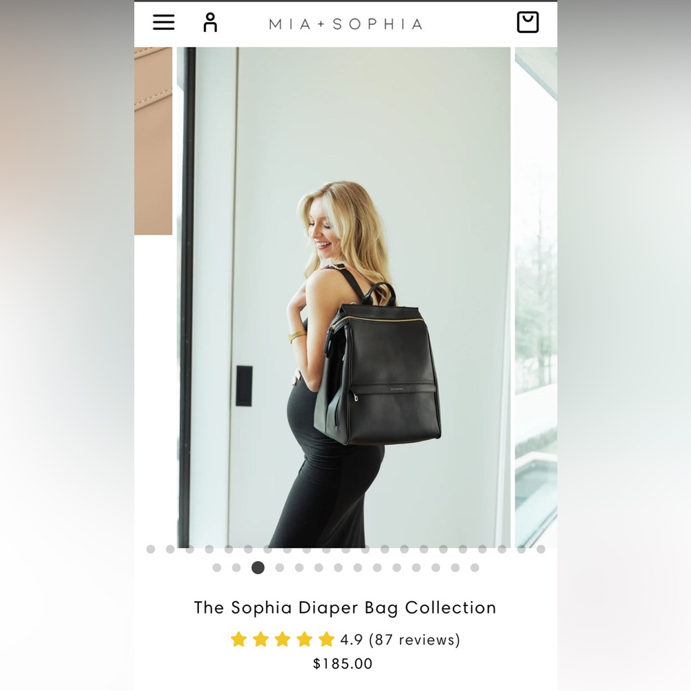 Sophia Black Diaper Backpack